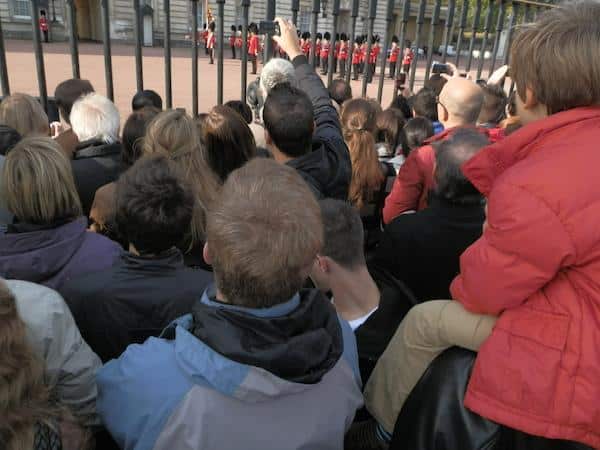 Multidão Troca da Guarda Londres