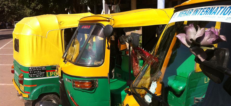 Tuk-Tuk em Chandigarh, Índia.