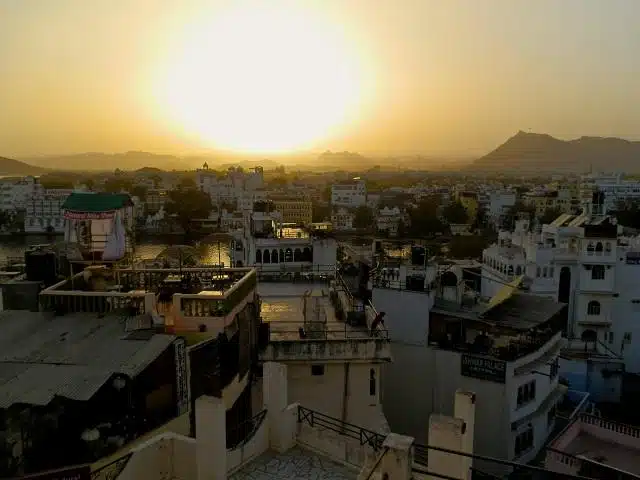 Terraços em Udaipur, Índia