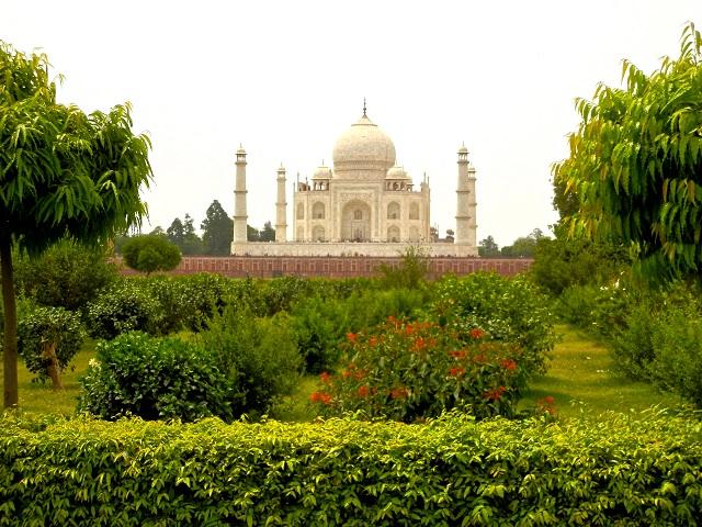 Vista do Taj Mahal, Índia