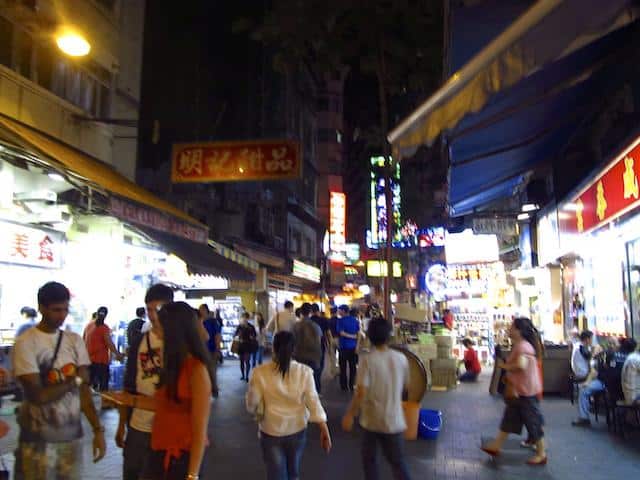 Mercado de rua em Hong Kong