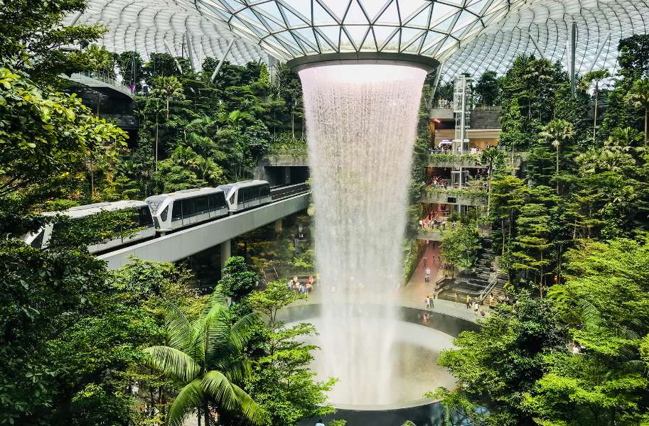 cachoeira do Jewel Changi aeroporto de cingapura