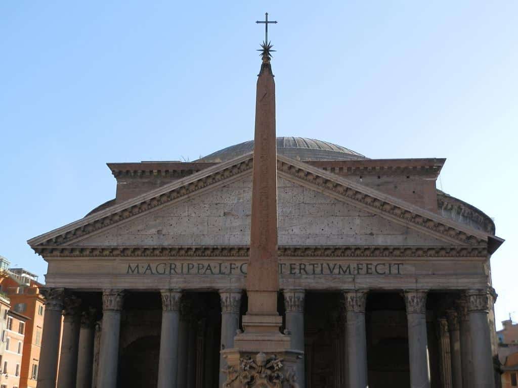 Fachada do Panteão: pontos turísticos de Roma