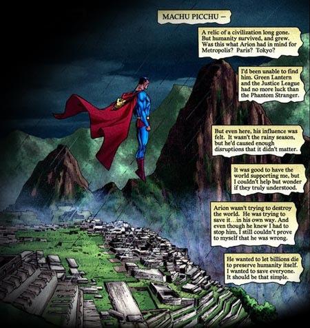 Superman em Maachu Picchu