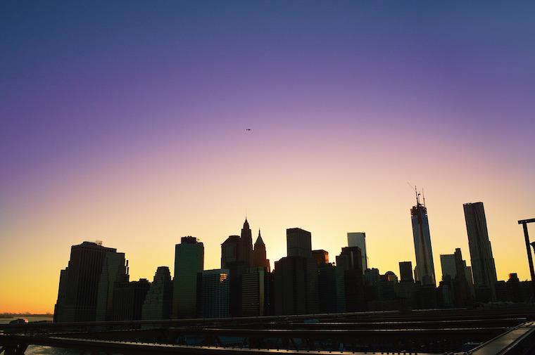 Por do sol em Nova York - Skyline