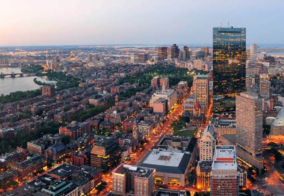 vista panoramica de boston