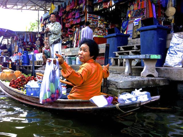 Mercado flutuante de Bangkok - Tailândia