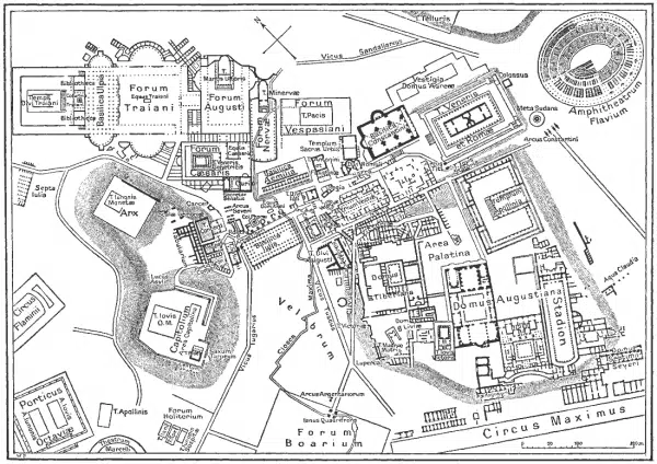 mapa do forum romano