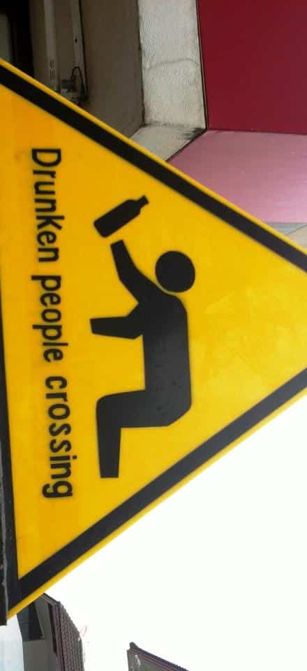 placa bebado tailândia