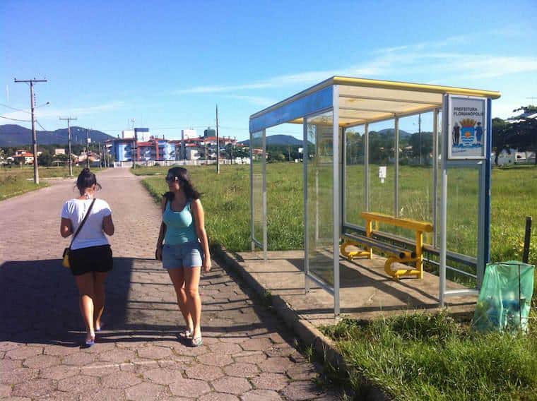 Ponto de ônibus em Florianópolis