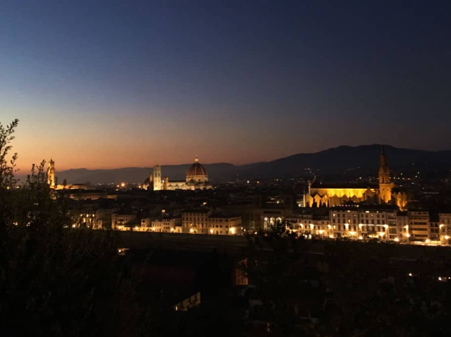 fim do dia na piazzale michelangelo