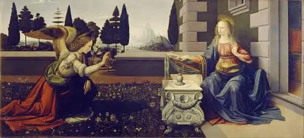 A Anunciação, de Leonardo da Vinc