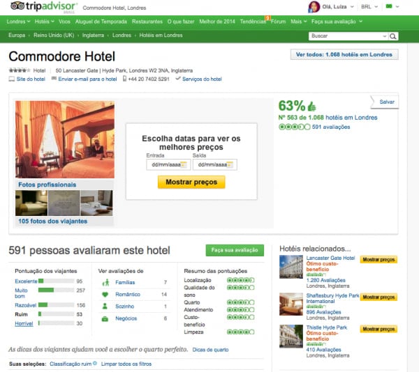 reservar hotel pela internet trip advisor