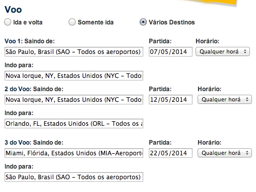 Multi-destinos Expedia