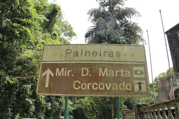 Placa Paineras - como chegar no cristo