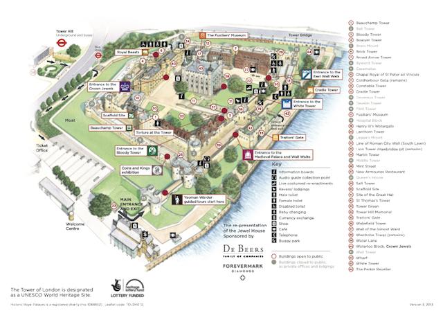 Torre de Londres Mapa