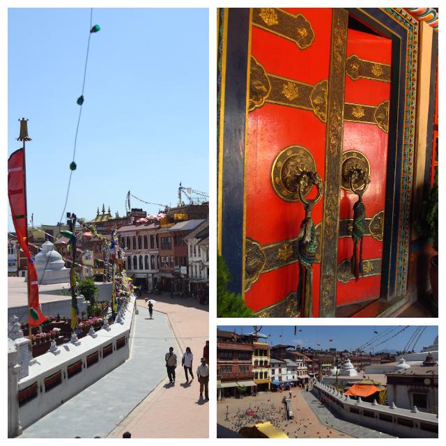 Dentro de Boudhanath Estupa