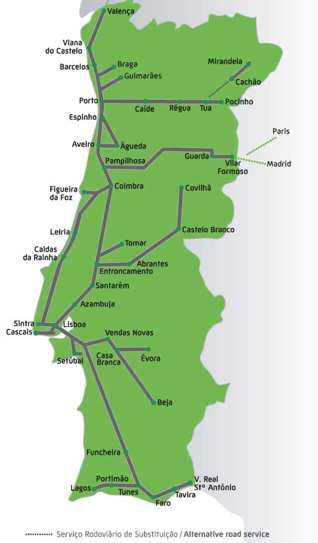 mapara do trem em portugal
