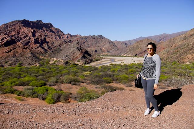 Naty na quebrada das Conchas, perto de Salta