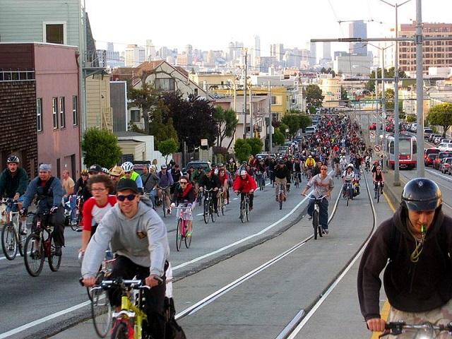 Ciclistas em São Francisco