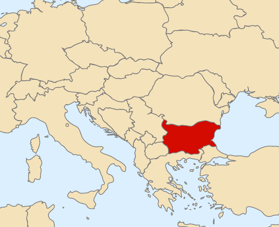 Mapa Bulgária
