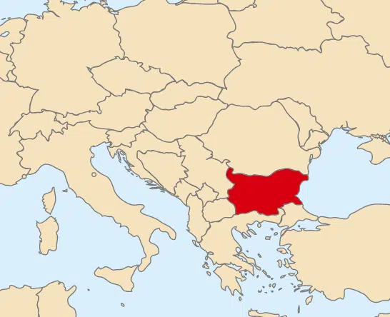 Mapa Bulgária