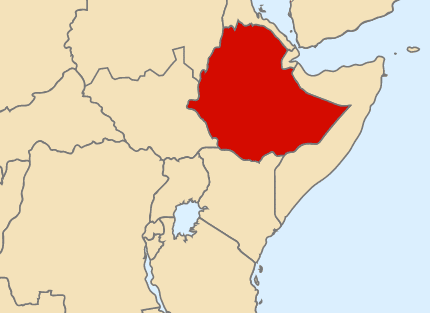 Mapa Etiópia