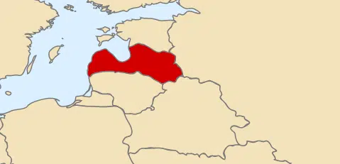Mapa Letônia