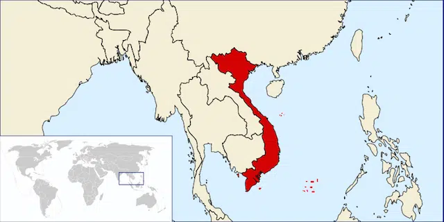 Mapa Vietnam