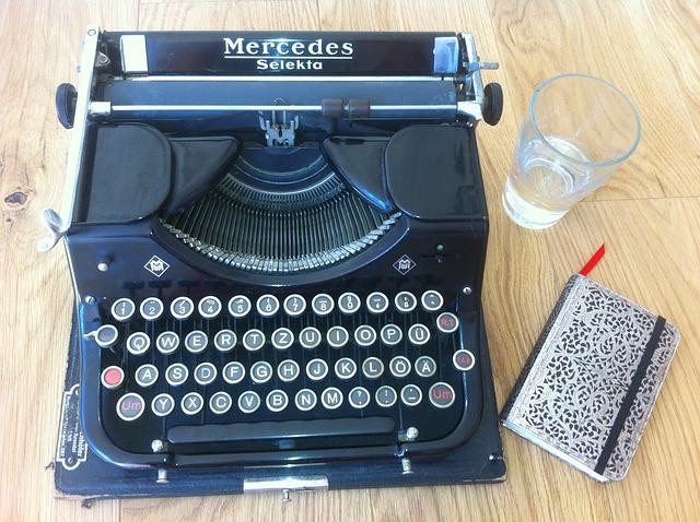 máquina de escrever - blog