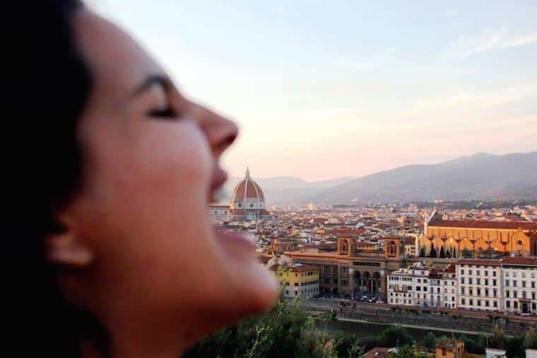 Luiza e Duomo Florença perspectiva forçada