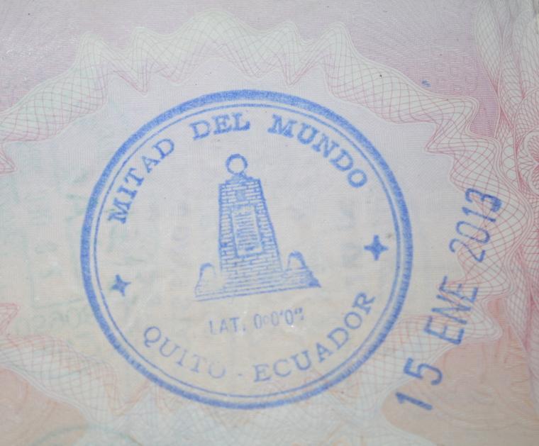 Ciudad de la Mitad del Mundo - Ecuador (Carimbo)