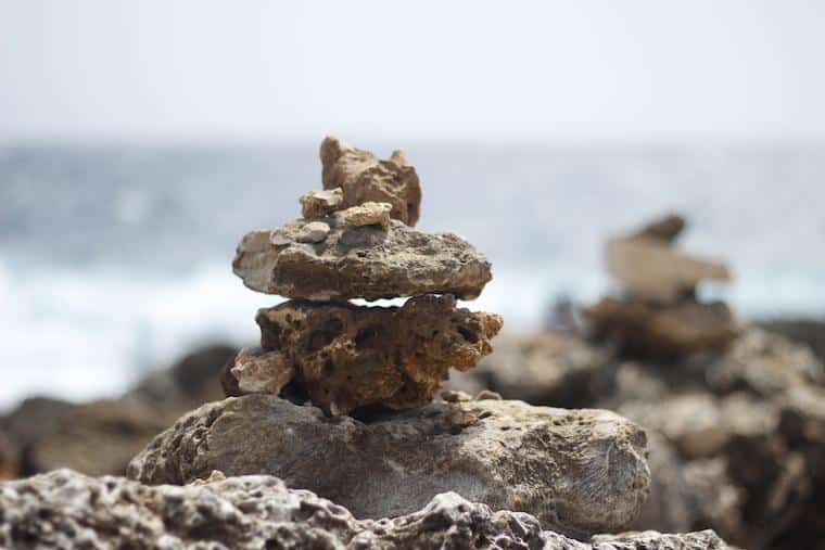 Esculturas de pedras em Aruba