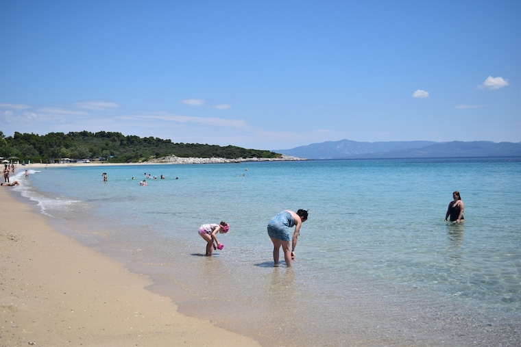 Praia em Halkidiki grécia