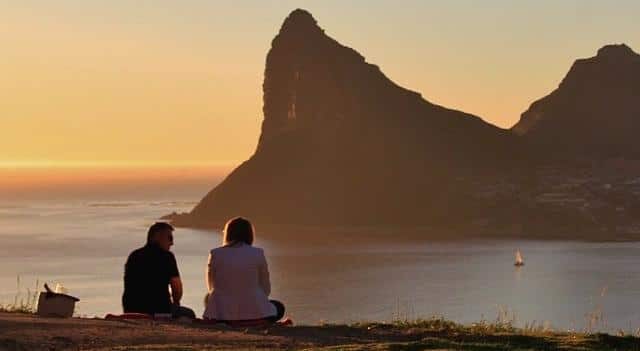 Por do sol na Montanha em Cape Town