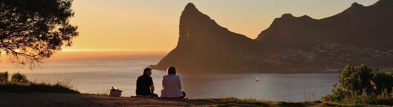 Por do sol na Montanha em Cape Town