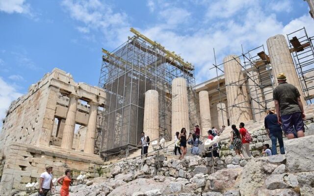 Acrópole de Atenas Grécia colunas