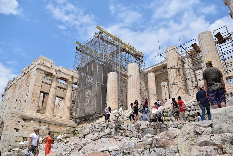 Acrópole de Atenas Grécia colunas