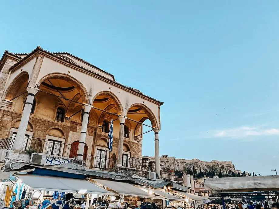 Loja na Praça Monastiraki, no centro de Atenas