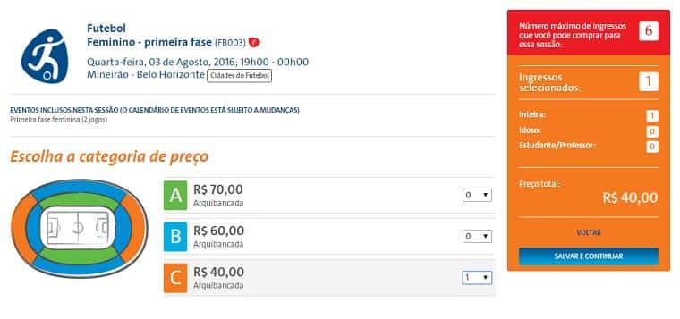 comprar ingressos olimpíadas 2016
