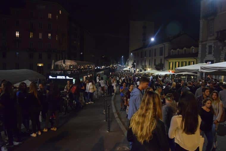 noite em milao navigli 