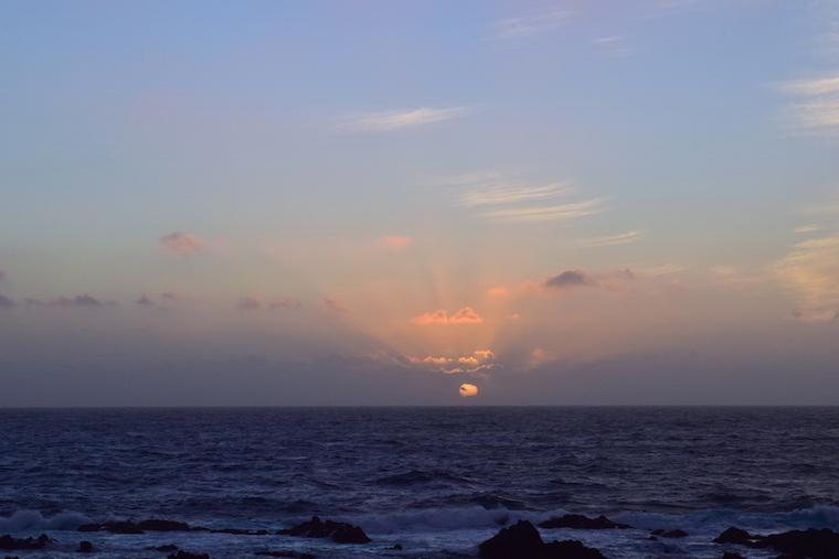 Por do sol nos açores