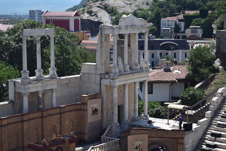 plovdiv bulgária detalhe anfiteatro