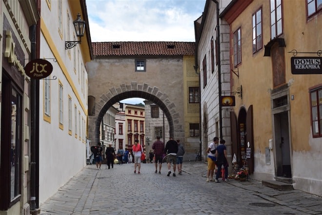 Cesky Krumlov República Tcheca arcos cidade