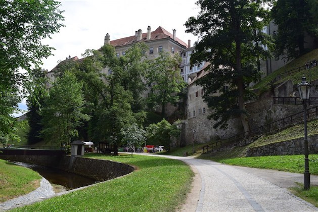 Cesky Krumlov República Tcheca jardins do castelo