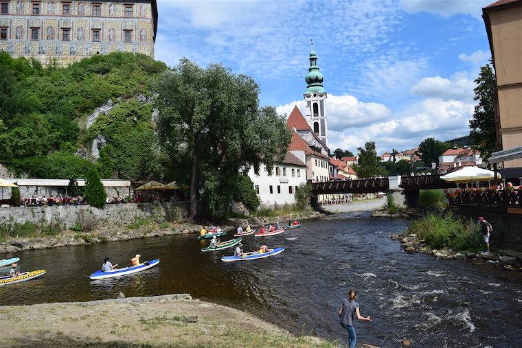 Cesky Krumlov República Tcheca rio e castelo