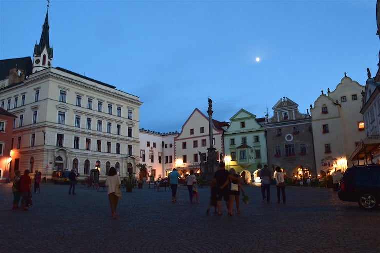 Praça central Cesky Krumlov República Tcheca