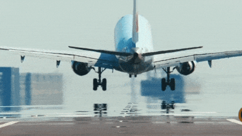 avião pousando