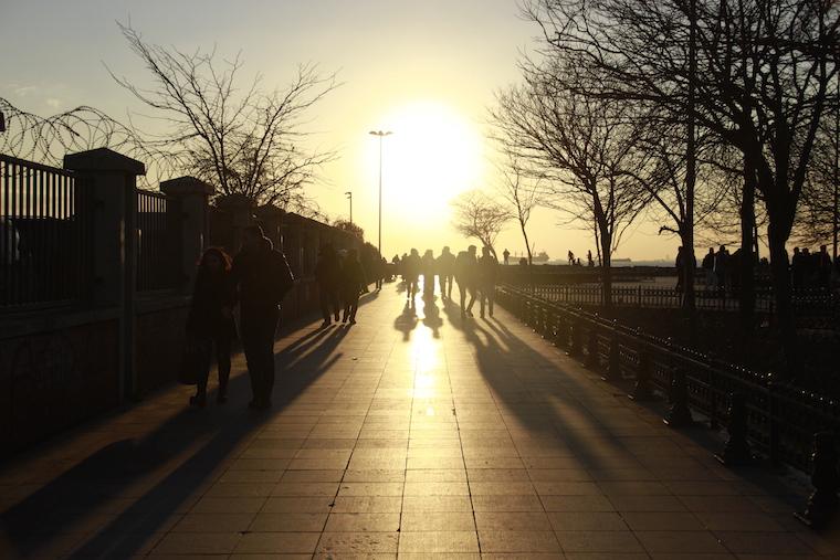 Por do sol em Istambul, Turquia