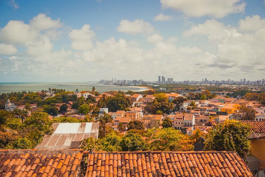 O que fazer em Olinda: Vista do Recife a partir do mirante da Caixa dágua